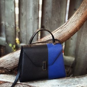 Valextra Iside bag - Black&Blue